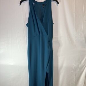 Woosea Womens Split Maxi Dress Size XL Dark Green Prom Wedding Cocktail Cruise
